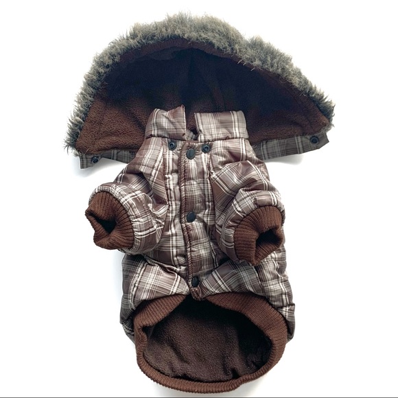 | pup plaid fur-lined parka | - Picture 3 of 13